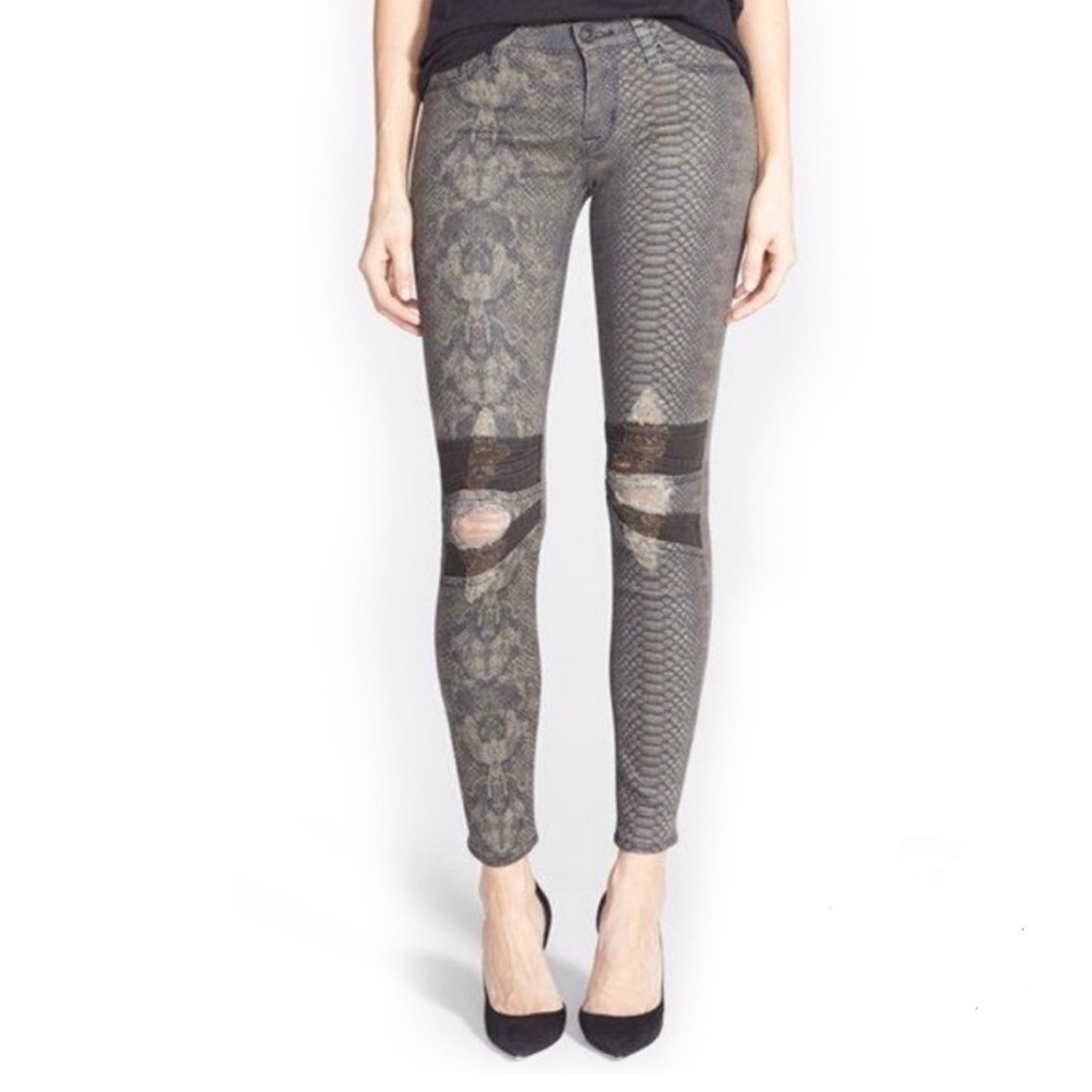 Hudson Krista Python Distressed Jeans - image 2